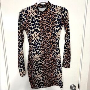 NWT Queen M. Bodycon Leopard NWT, Print Dress (XS) #117